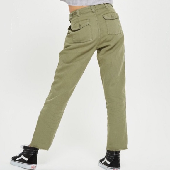 Topshop Khaki Utility Pants - Picture 3 of 4